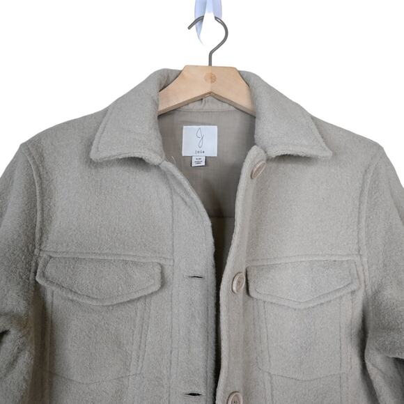 Joie Womens Small Button Front Textured Jacket Shacket - Picture 3 of 9
